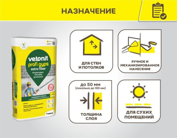 Vetonit профи гипс 25кг