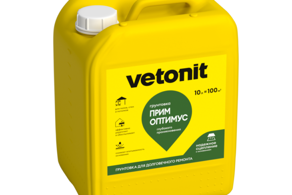Vetonit прим оптимус 10л грунтовка глубокого проникновения