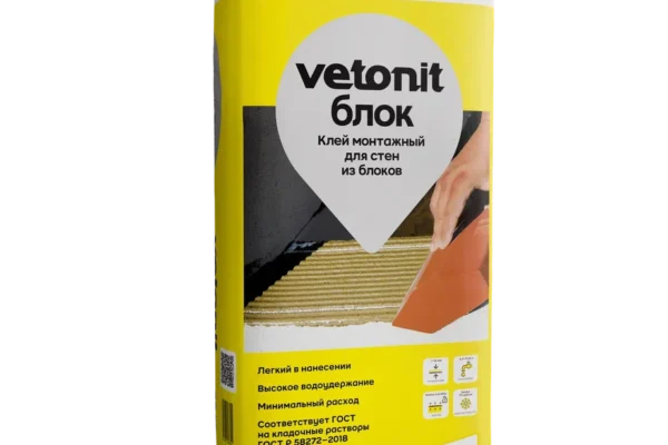 Vetonit блок 25кг клей для стен из блоков