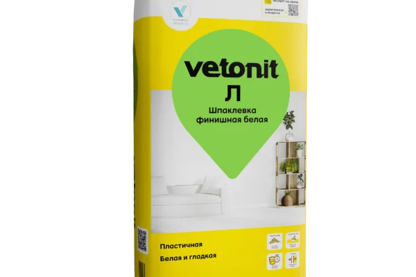 Vetonit Л 20 кг полименая финишная белая