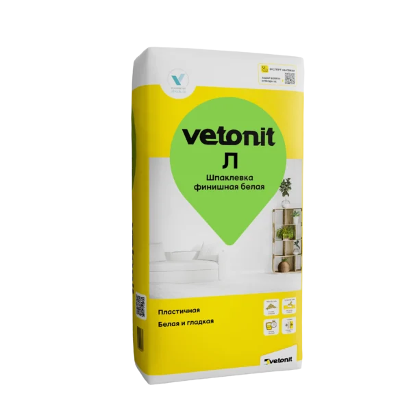 Vetonit Л 20 кг полименая финишная белая