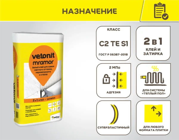 Vetonit мрамор 25 кг