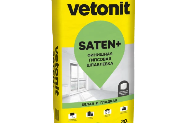 Vetonit Saten+ 20 кг гипсовая финишная шпаклевка