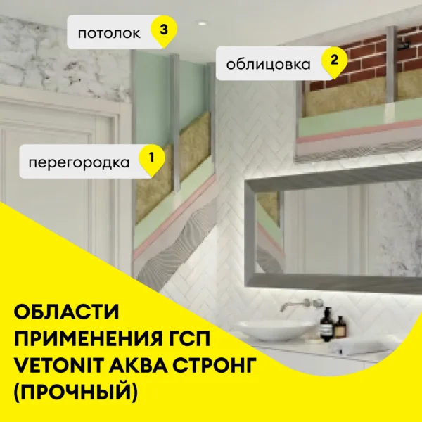 Vetonit Аква Стронг (Прочный) 2500х1200х15мм