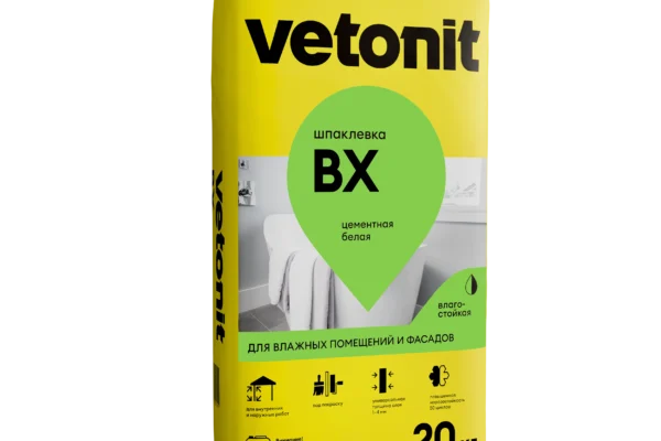 Vetonit ВХ 20 кг влагостойкая цементная белая