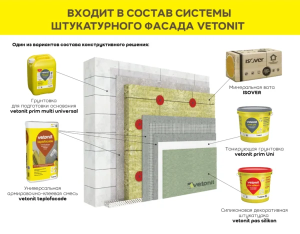 Vetonit пас силикон 25 кг